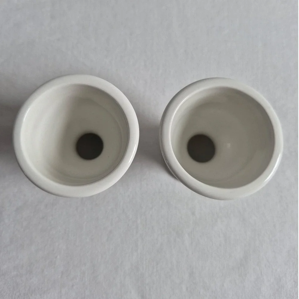 Portmeirion Egg Cup Set of 2 White Botanic Garden Floral Butterfly Britain